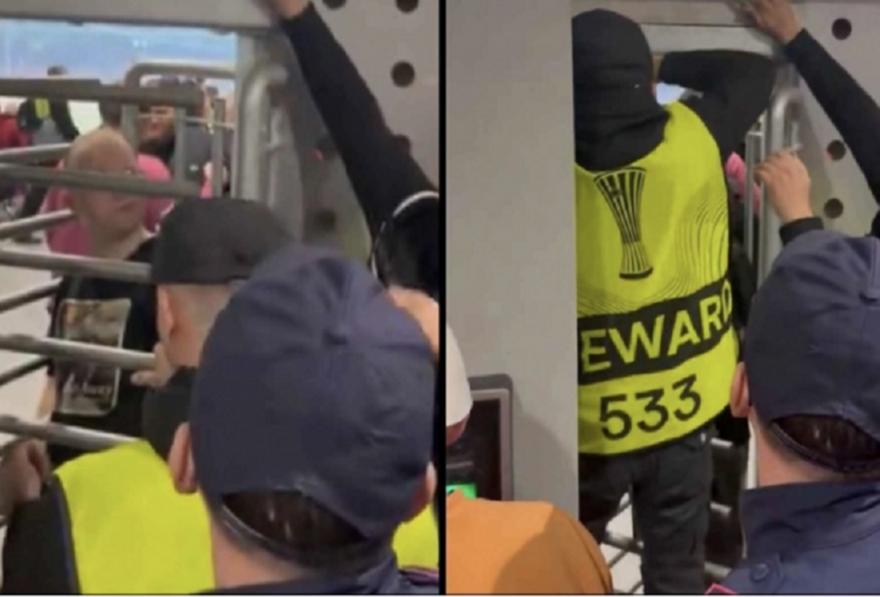Άγγλος οπαδός εγκλωβίστηκε σε τουρνικέ στο ματς με την Αλβανία (βίντεο)
