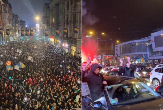 «Βούλιαξε» το Σαράγεβο μετά την πρόκριση της Βοσνίας στο Μουντιάλ!