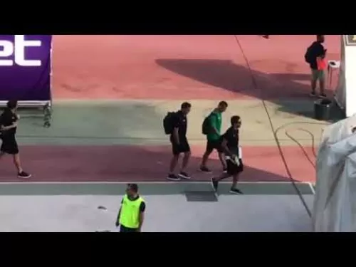 Άφιξη ΑΕΚ στο Στέλιος Κυριακίδης
