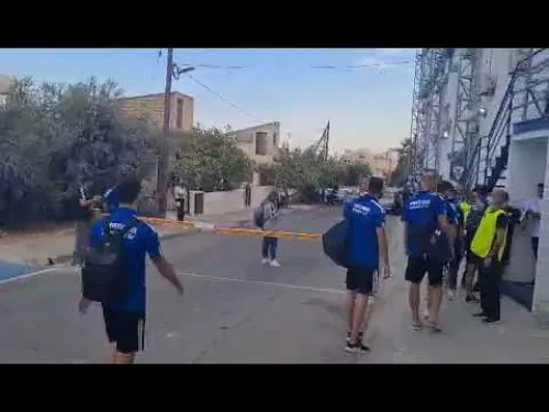 Άφιξη Ανόρθωσης στο "ΠΑΠ" για τον αγώνα με την Ραπίντ (12/8/2021)