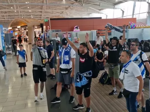 Απόλλων συνθήματα στο αεροδρόμιο