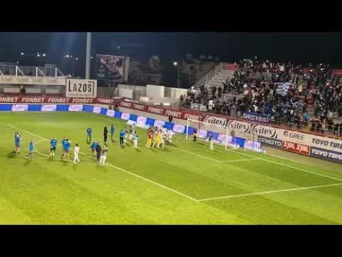 Με φακούς των κινητών οι οπαδοί της Πάφου πανηγύρισαν την νίκη