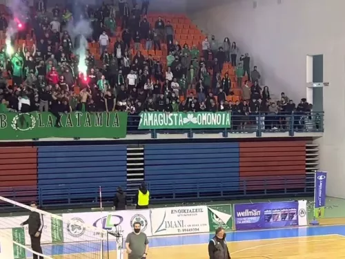 Πανηγυρισμοί Ομόνοιας για το πρωτάθλημα βόλεϊ