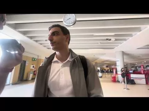 Χριστόφορος Ματθαίου κατά την αναχώρηση για Μολδαβία