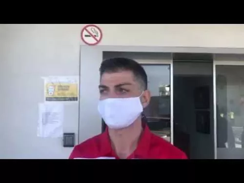 Αντρέας Δημητρίου πριν την αναχώρηση για Θεσσαλονίκη