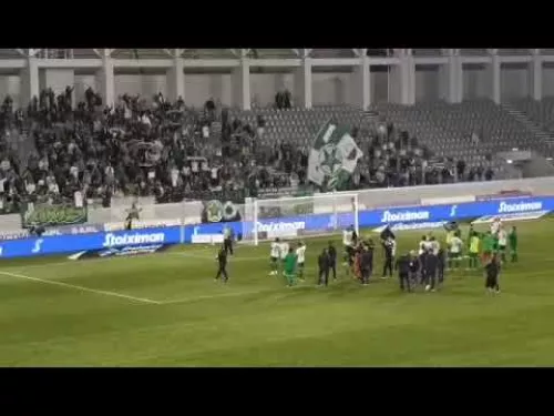 Πανηγύρια παικτών Άρη μετά την νίκη επί του Απόλλωνα