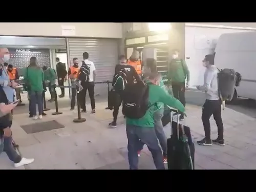 Άφιξη Ομόνοιας στην Τούμπα για προπόνηση