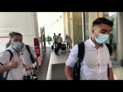 Άφιξη ΑΕΛ στο ξενοδοχείο στο Μπακού (10/8/2021)