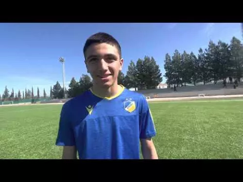 Γιώργος Τζιωρτζής Κ16 ΑΠΟΕΛ μετά τη νίκη με 8-1 επί της Νέας Σαλαμίνας