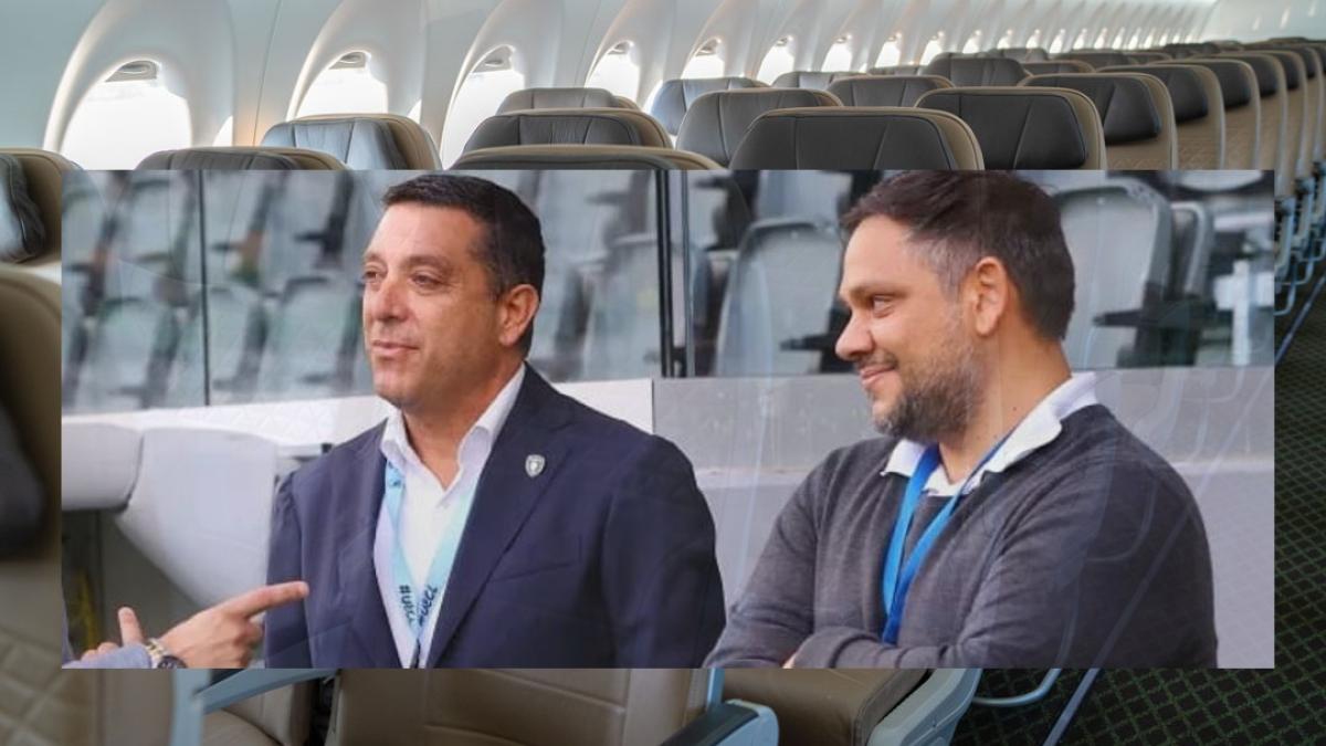 Ξανά στο αεροπλάνο Χάρης και Μίχος
