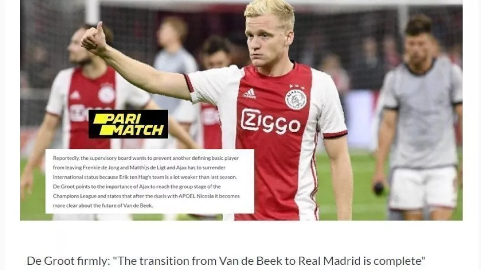 (Van de Beek) Όπως με Άγιαξ, ΕΤΣΙ και με ΑΠΟΕΛ! 