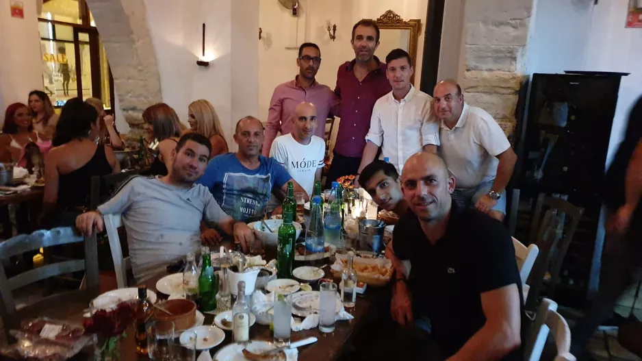 Μαζί με τους φίλους και συνεργάτες του...