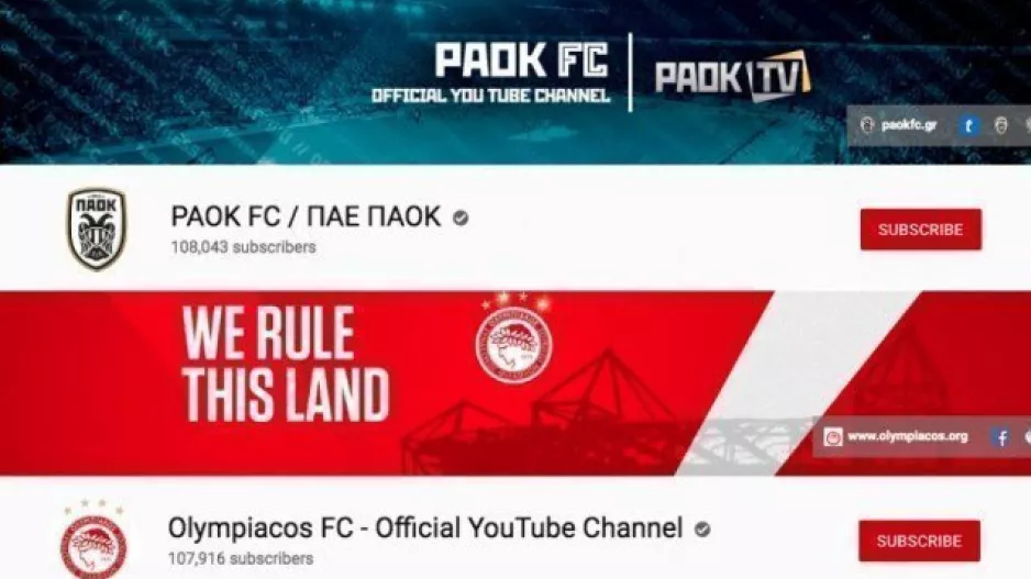 Ο ΠΑΟΚ προσπέρασε τον Ολυμπιακό στο Youtube!