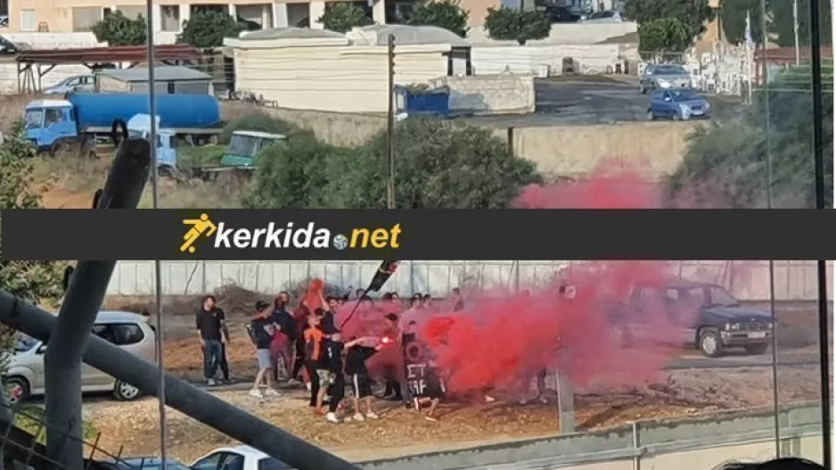 ΟΡΓΑΝΩΜΕΝΟΙ/Καπνογόνα, συνθήματα... εκτός γηπέδου! (φώτος)