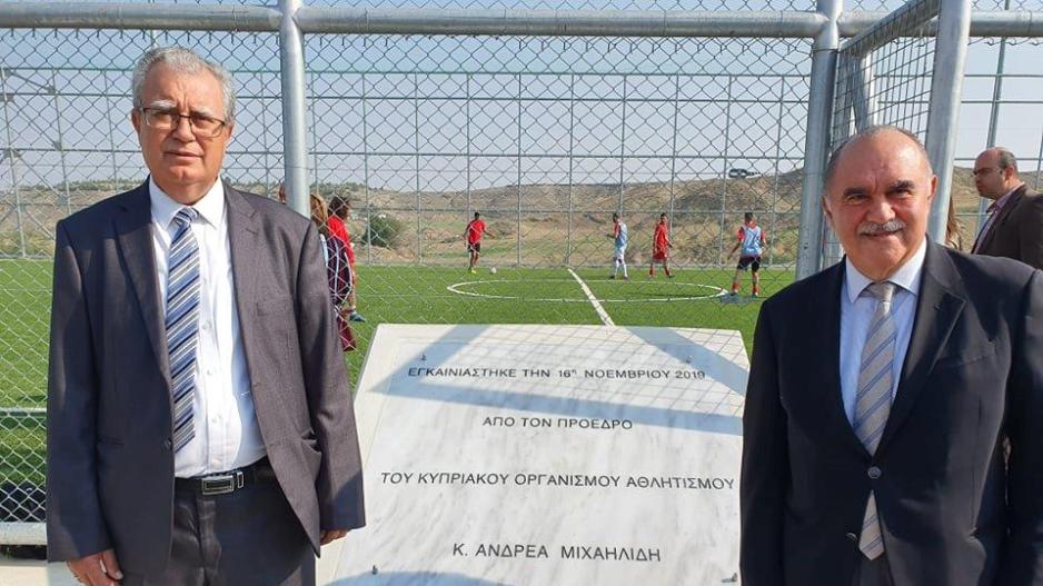 Ο Πρόεδρος του ΚΟΑ εγκαινίασε το γήπεδο Futsal του Δήμου Τσερίου