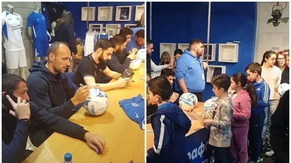 (ΦΩΤΟΣ) Στη μπουτίκ οι παίκτες της Ανόρθωσης