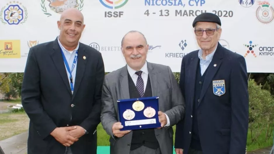 Ο Πρόεδρος του ΚΟΑ στην τελετή λήξης του Παγκοσμίου Κυπέλλου Σκοποβολής ISSF