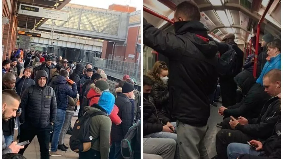 Δεν βάζουν μυαλό/Lockdown... με συνωστισμό στα τρένα! (φώτος)
