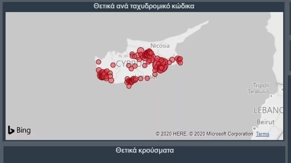 ΟΛΑ τα κρούσματα στις πόλεις και χωριά της Κύπρου 