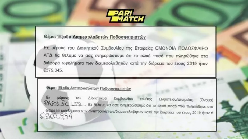 ΤΙ ΠΛΗΡΩΣΑΝ οι ομάδες στους ατζέντηδες/Από €0 μέχρι €375000