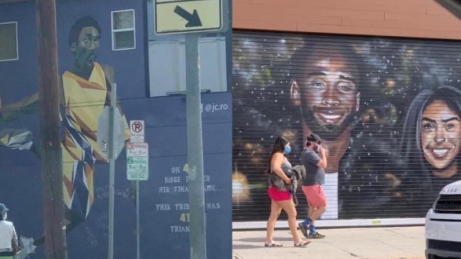 LA/Οι δρόμοι γέμισαν graffiti, αλλά εκείνα του Κόμπι παρέμειναν... καθαρά! (φώτος)