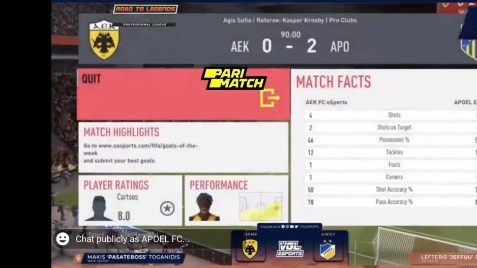 ΑΠΟΕΛ eSports/Νίκησε ΑΕΚ Αθηνών και Άρη 