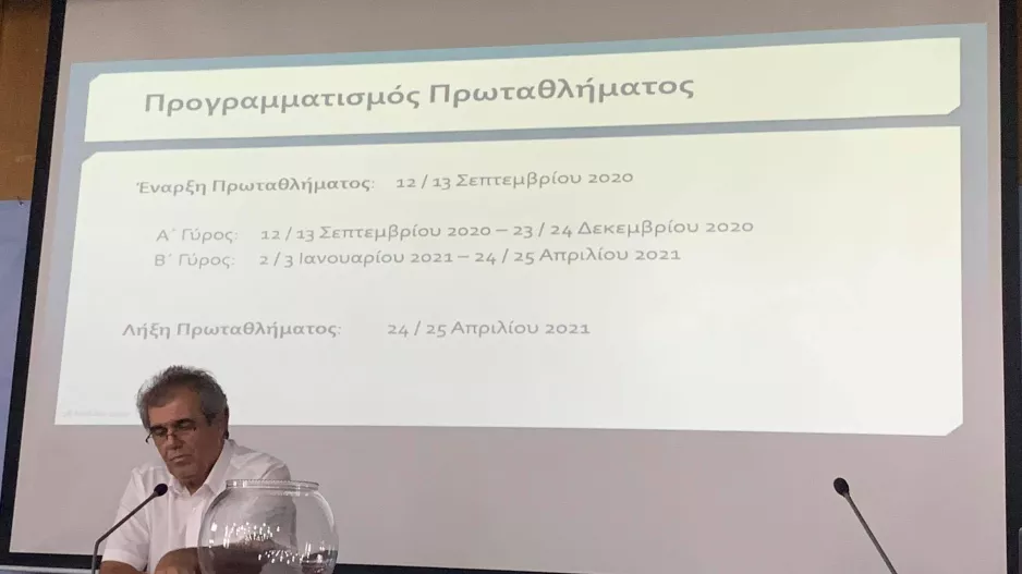 Το πρόγραμμα του πρωταθλήματος Β΄Κατηγορίας 