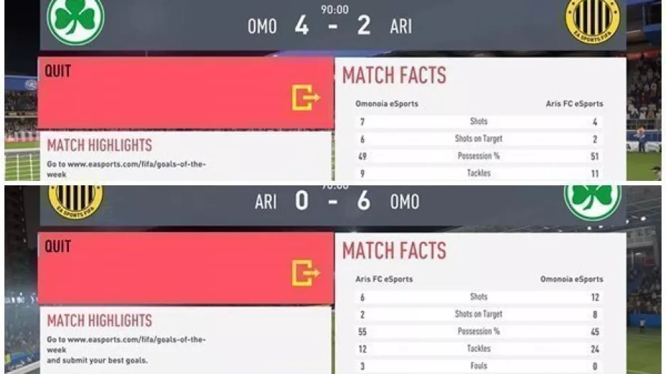 Omonoia Esports/ Πανηγυρικά στα ημιτελικά με... 10-2!