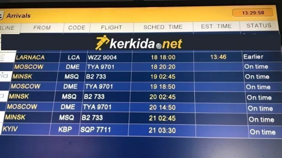 Η Ομόνοια σε λίγο στο Zvartnots International Airport