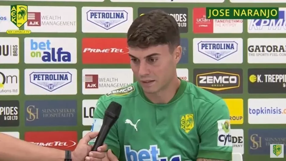 Χοσέ Ναράνχο στο AEK LARNACA TV 