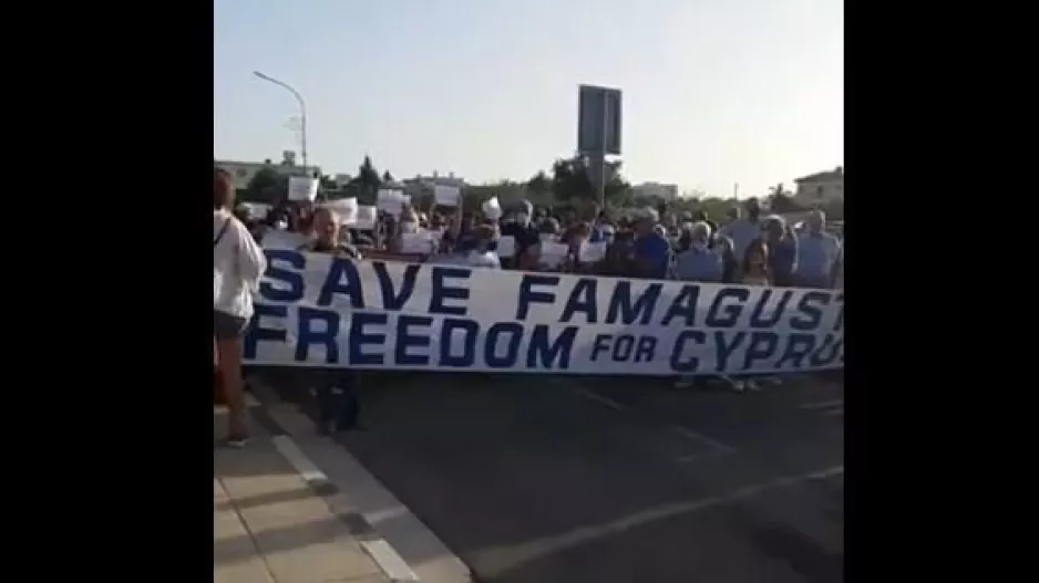 (ΒΙΝΤΕΟ) Η διαμαρτυρία για την Αμμόχωστο