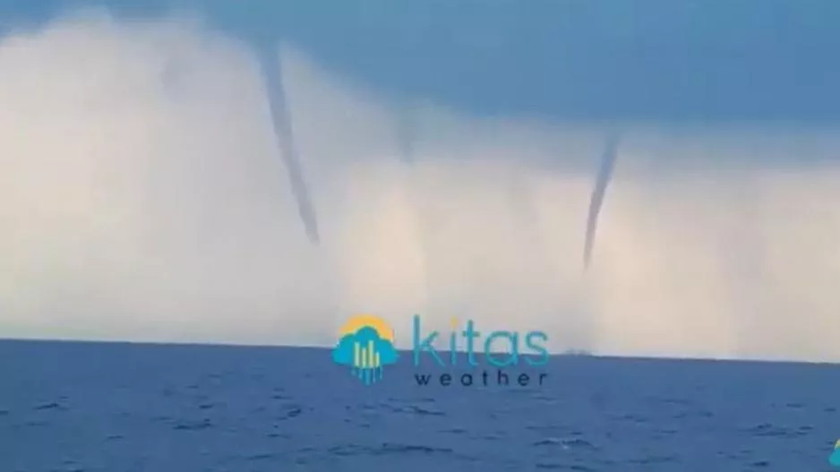 Εντυπωσιακό βίντεο με τρεις υδροστρόβιλους στη Λεμεσό