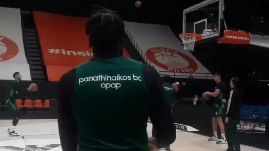 Η προπόνηση του Παναθηναϊκού στο Μιλάνο (βίντεο)