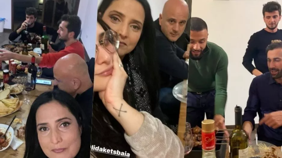 (ΦΩΤΟΣ) Τραπέζι με τους Γεωργιανούς η οικογένεια Κετσπάγια 