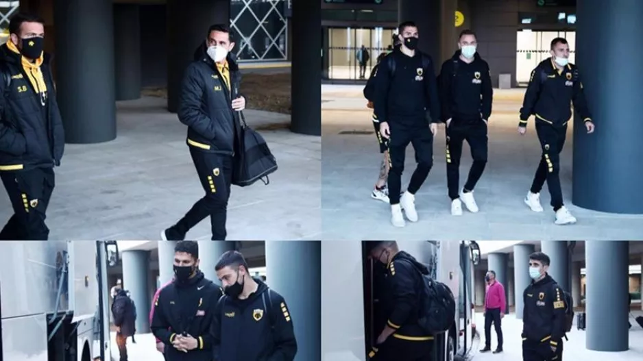 AEK: Έφτασε στη Θεσσαλονίκη η αποστολή