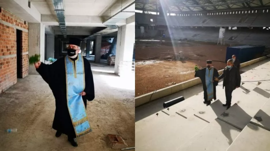 Αγιασμός και στην «Αγιά Σοφιά-OPAP ARENA» (φώτος)