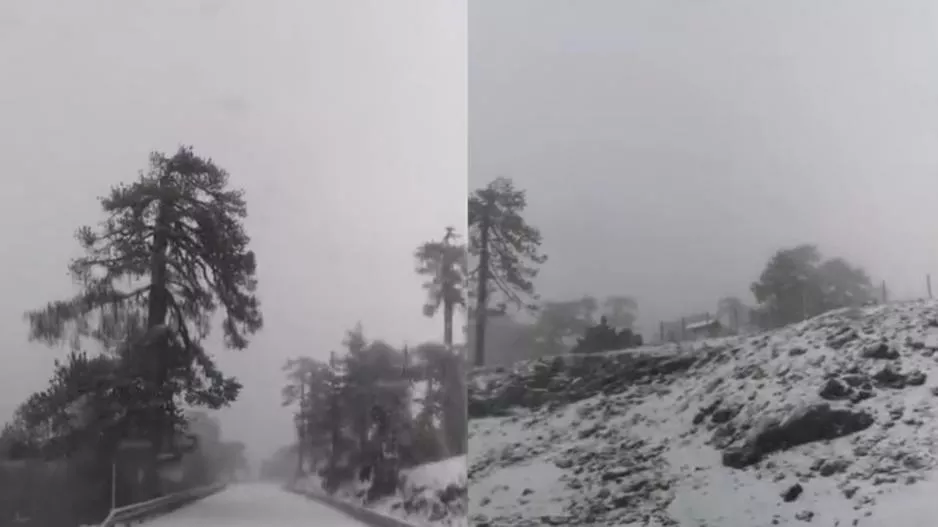Πυκνή χιονόπτωση στο Τρόοδος