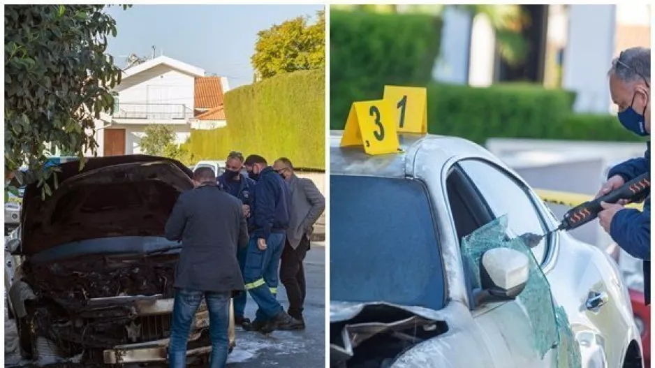 ΦΩΤΟΣ/ Το όχημα του Λυσάνδρου μετά τον εμπρησμό