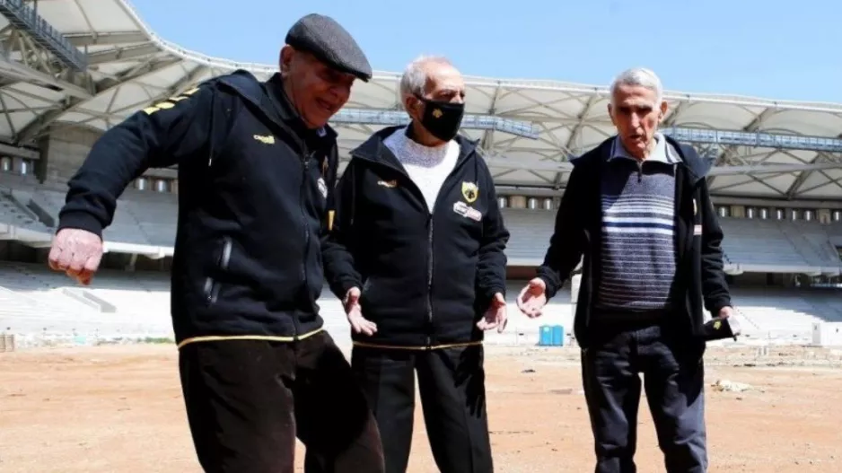 Τρεις θρύλοι της ΑΕΚ μαζί στην Αγιά Σοφιά - OPAP Arena