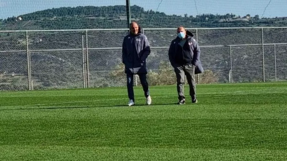 Στο "Γ. Καλαφάτης" ο Αλαφούζος πριν το ντέρμπι με τον Ολυμπιακό (φώτος)