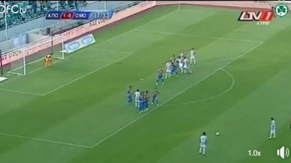 (Βίντεο) Θυμήθηκε κι΄άλλα free kicks η Ομόνοια 