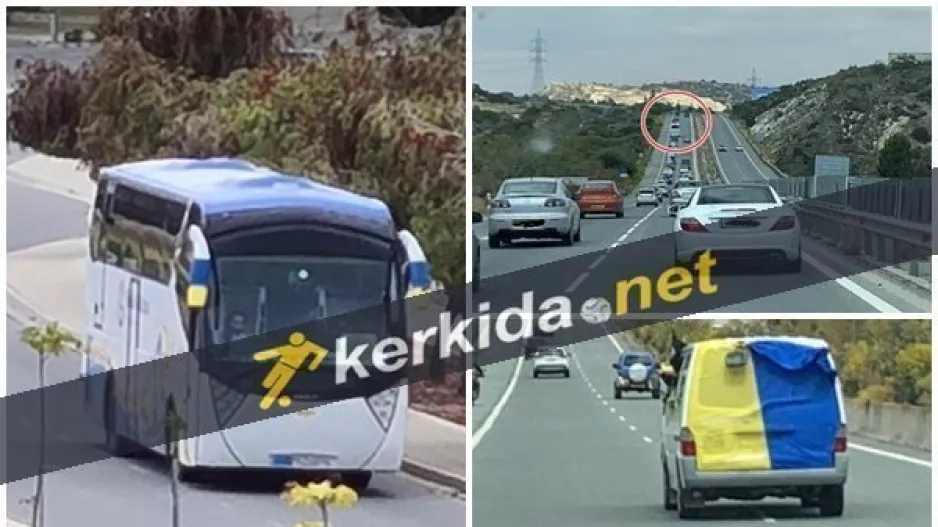 (ΦΩΤΟΣ) Οι ΑΕΛΙΣΤΕΣ συνόδευσαν το πούλμαν της αποστολής!