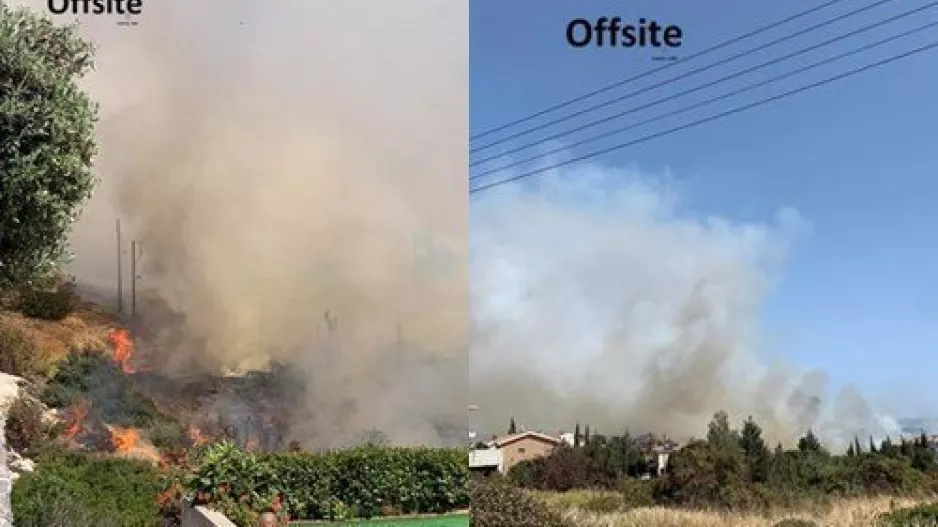 Φωτιά κοντά σε σπίτια στη Λεμεσό (βίντεο/φώτος)