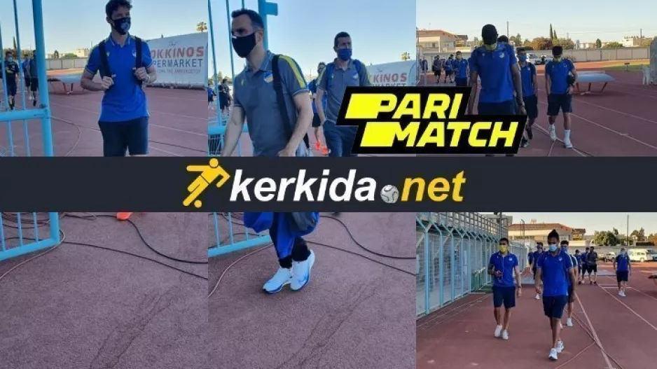 (Φώτος) Η άφιξη του ΑΠΟΕΛ στο Παραλίμνι