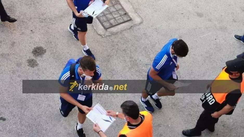 Αφιξη Ντινάμο στο ΓΣΠ, έλεγχος covid στην αποστολή (φώτος kerkida.net)
