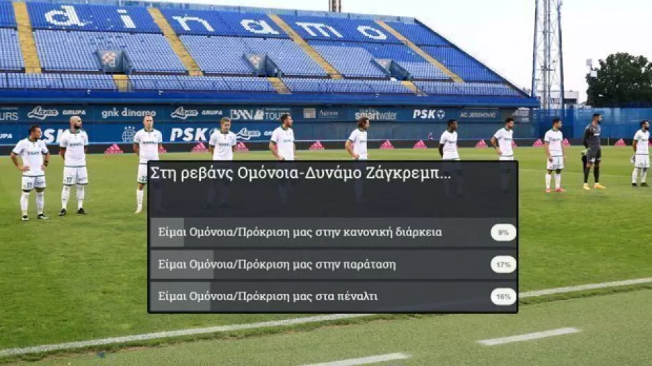 Εφτά στους δέκα Ομονοιάτες προβλέπουν... ανατροπή και πρόκριση!