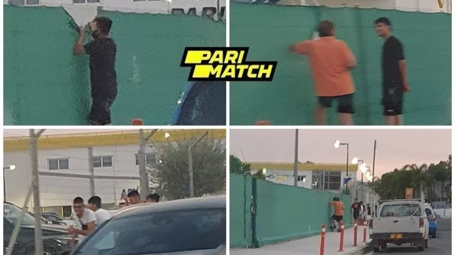 Σκηνικό με ΑΠΟΕΛίστες στον "Parimatch Αρχάγγελο" (φώτος)