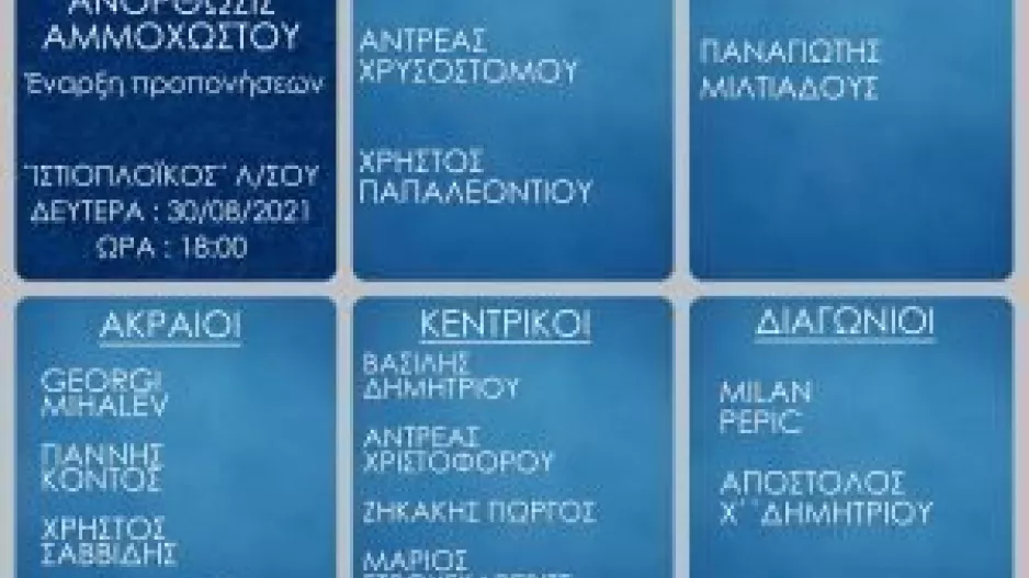 Έναρξη προπονήσεων
