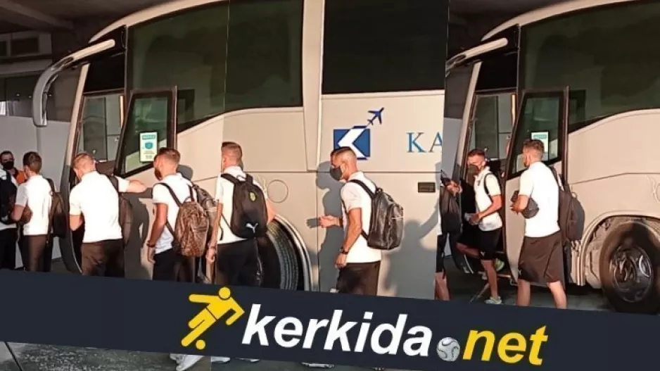 (Φώτος/Βίντεο) Η άφιξη της ΑΕΚ στην ΑΡΕΝΑ 