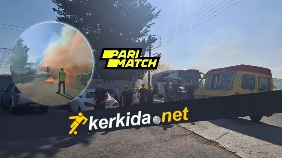 (Φώτος/βίντεο) Άφιξη και ΧΑΜΟΣ από τους ΑΕΛίστες! 